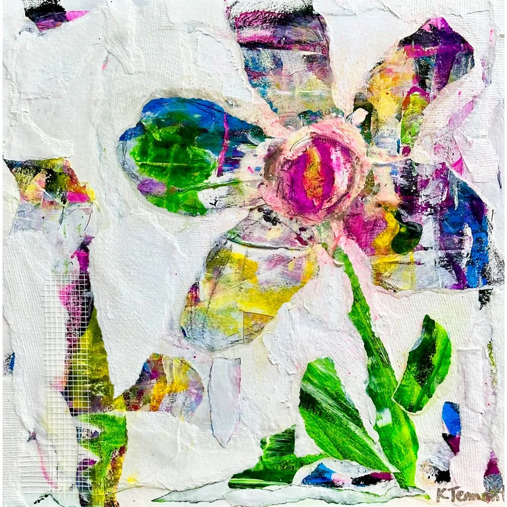 Garden Of Torn Paper | Fine Art | Mixed Media Floral Collage
